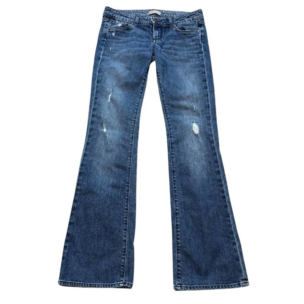 PAIGE DENIM Laurel Canyon Y2K Low Rise Flare Denim Jeans Cotton Spandex Sz 27